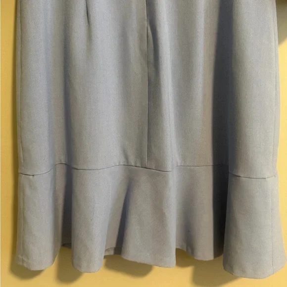 Banana Republic light blue 3/4 sleeve ruffled hem Fitted mini dress size 2 - Picture 12 of 14
